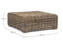 Tavolino in alluminio e fibra sintetica stile natural 83x83 - Samnite