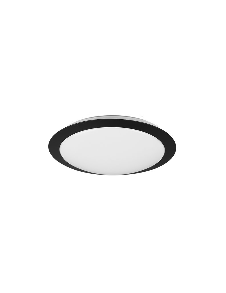 Plafoniera Rotonda Bagno Umberto Led 12w IP44 Nero Trio Lighting - Samnite