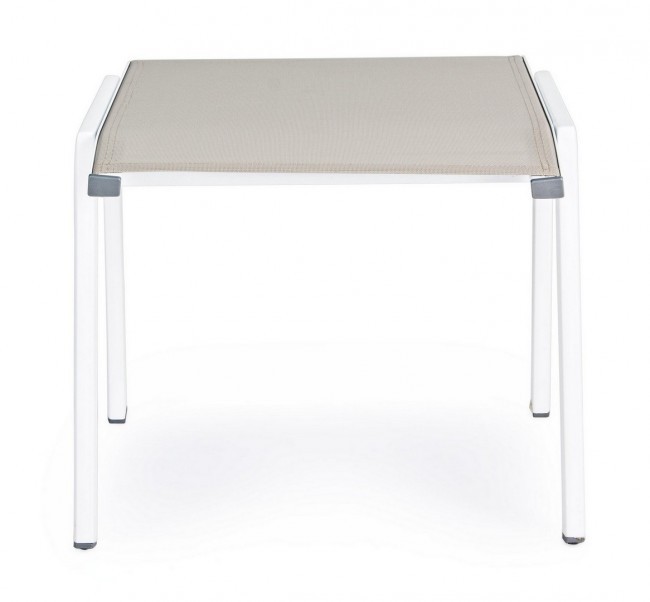 Poggiapiedi arredo giardino alluminio bianco Cruise cm 53 x 51 x 44 - Samnite