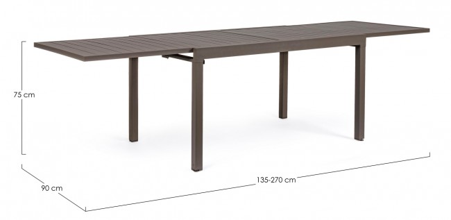 Tavolo Allungabile Pelagius Coffee 135-270X90  Cod.0663176 - Samnite