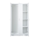 Armadio multiuso 3 ante bianco 90x45x170 cm
