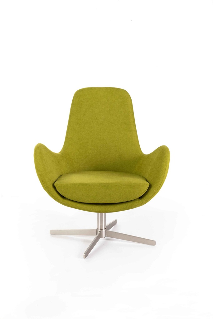 Poltrona girevole verde 64 cm x 72 cm H. 42 cm - Samnite