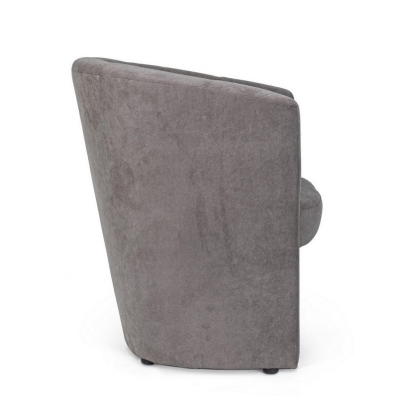 Poltrona in legno e tessuto Grigio Scuro BELIZE 64,5x63x h76 cm - Samnite