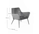 Poltrona in velluto 70 x 71,5 x 79 cm - Samnite