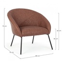 Poltrona in velluto stile design - Samnite