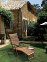 Poltrona reclinabile con braccioli in legno stile classico - Samnite