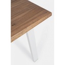 Tavolo Oslo da giardino Bianco-Naturale 100x200 cm - Samnite