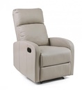 Poltrona reclinabile manuale similpelle tortora Iris - Samnite
