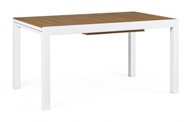 Tavolo allungabile 140-200x90 bianco in alluminio - Samnite