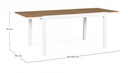 Tavolo allungabile 140-200x90 bianco in alluminio - Samnite