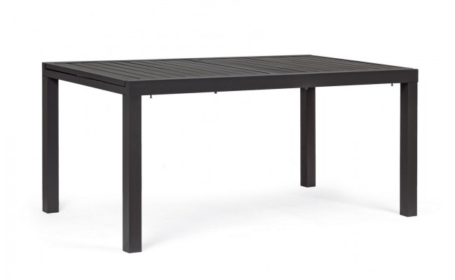 Tavolo allungabile antracite in alluminio stile classico cm 160-240x90 - Samnite