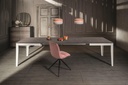 Tavolo allungabile antracite-bianco 80 cm x 130-290 cm H. 76 cm - Samnite