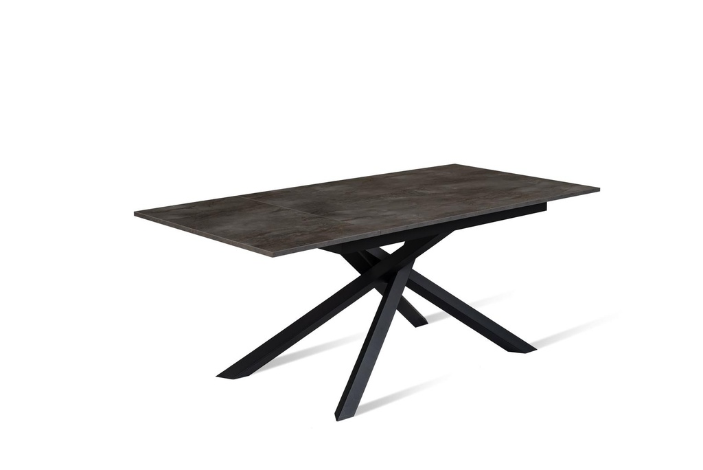 Tavolo allungabile cemento grigio - nero 90 cm x 140- 190 cm H. 76 cm - Samnite