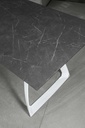 Tavolo allungabile con gambe in alluminio e top nero 170/270x90x76h cm - Samnite