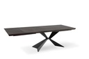 Tavolo allungabile con top impiallacciato rovere termocotto 200/300x100x76h cm - Samnite