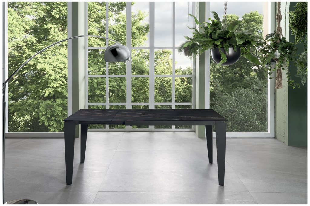 Tavolo allungabile con top in ceramica 120/170x80 cm - Samnite