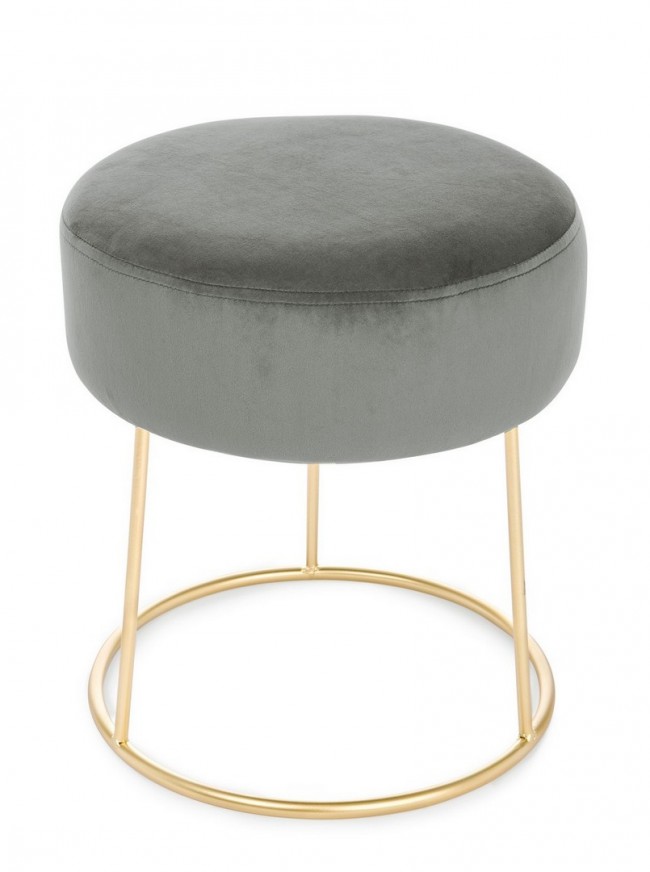 Pouf clarissa grigio oro design cm 35 x 40 h - Samnite