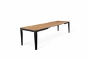 Tavolo allungabile rovere-nero 80 cm x 130- 290 cm H. 76 cm - Samnite