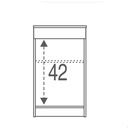 Low multipurpose wardrobe one door one drawer White 46x34x h80 cm