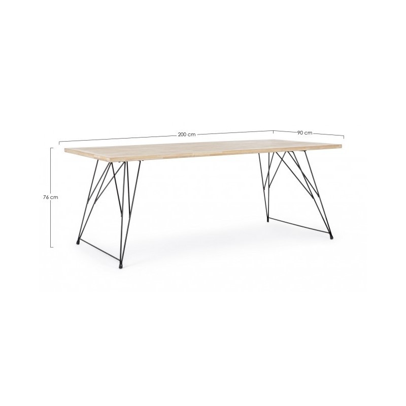 Tavolo design industrial in legno DISTRICT 200x90x h76 cm - Samnite