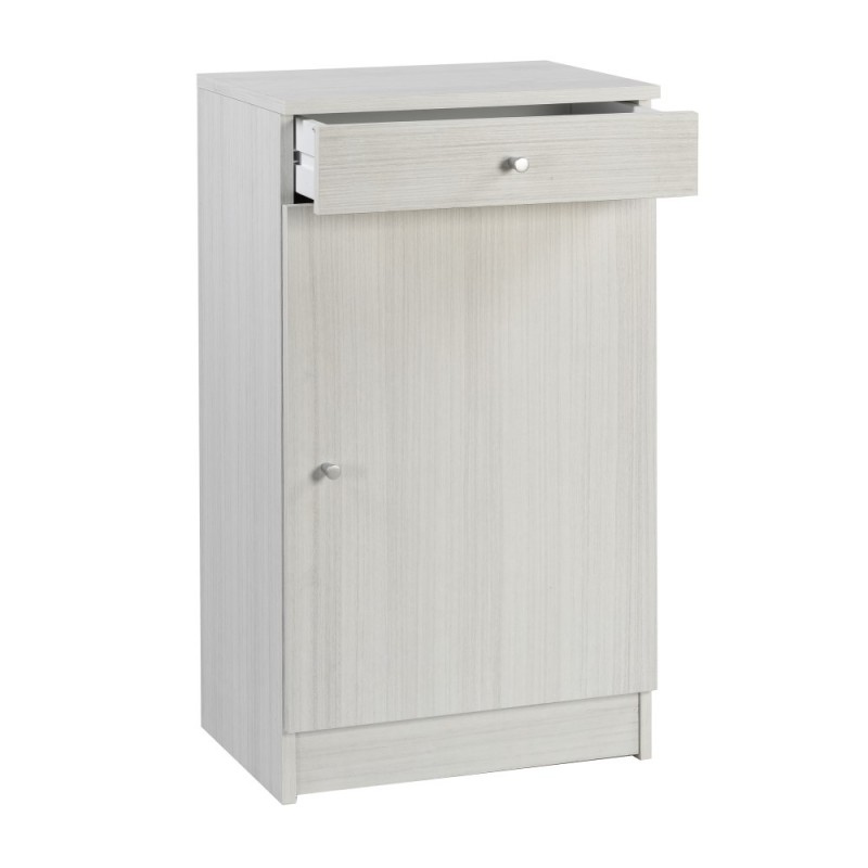 Low multipurpose wardrobe one door one drawer Eucalipto 46x34x h80 cm