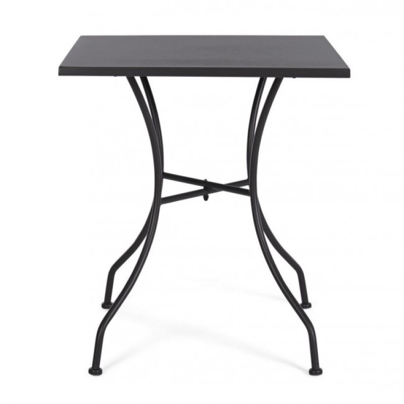 Tavolo in acciaio Kelsie Antracite 70x70 cm - Samnite