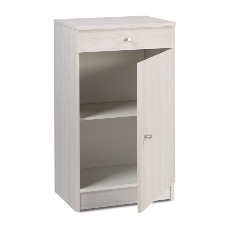 Low multipurpose wardrobe one door one drawer Eucalipto 46x34x h80 cm