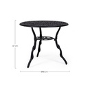 Tavolo per esterno in alluminio Antracite VICTORIA diametro 80 x h67 cm - Samnite