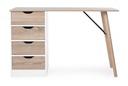 Scrivania Alberta con cassettiera effetto legno 120x60x75h cm - Samnite