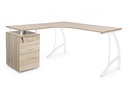Scrivania angolo con cassettiera legno Kavita - Samnite