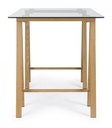 Scrivania moderna Alchimia con piano in vetro 140x70x76h cm - Samnite