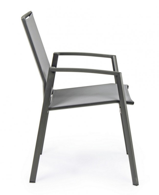 Sedia arredo giardino alluminio antracite Cruise - Samnite