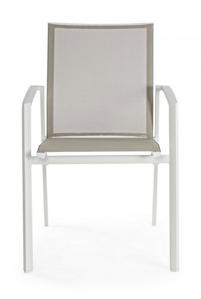 Sedia arredo giardino con bracciolo  bianco Cruise - Samnite