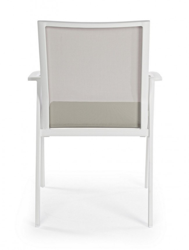 Sedia arredo giardino con bracciolo  bianco Cruise - Samnite