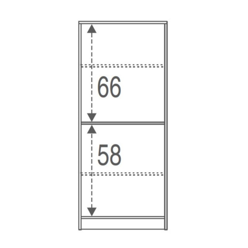 Multipurpose wardrobe with two doors White 62x34x h147 cm