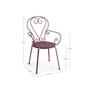 Sedia con braccioli Etienne Bordeaux impilabile - Samnite