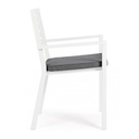 Sedia con braccioli Helina bianco in alluminio - Samnite