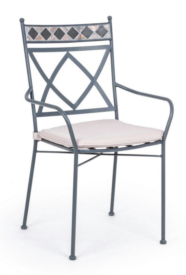 Sedia da esterno Berkley in metallo - Samnite
