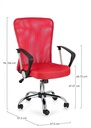 Sedia da ufficio BRISBANE rossa altezza regolabile - Samnite