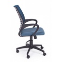 Sedia da ufficio blu con ruote e braccioli - Samnite