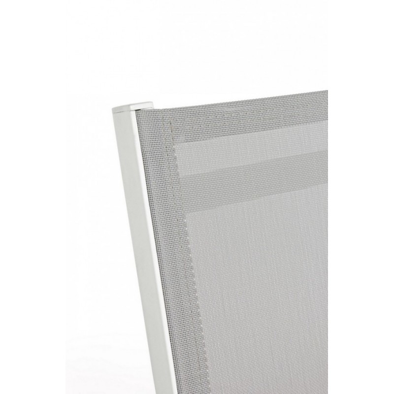 Sedia per esterno in alluminio Bianco Grigio ELIN 47x57x h88 cm - Samnite