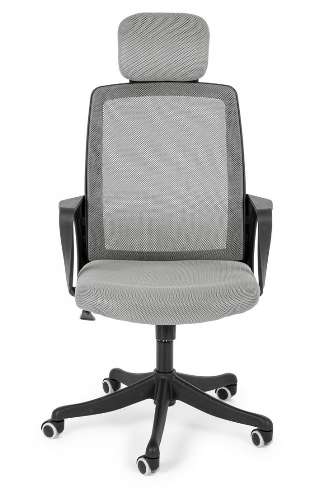 Sedia ufficio con braccioli grigio in tessuto - Samnite