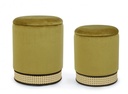 Set 2 pouf contenitore velluto verde Milena - Samnite