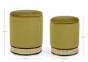 Set 2 pouf contenitore velluto verde Milena - Samnite