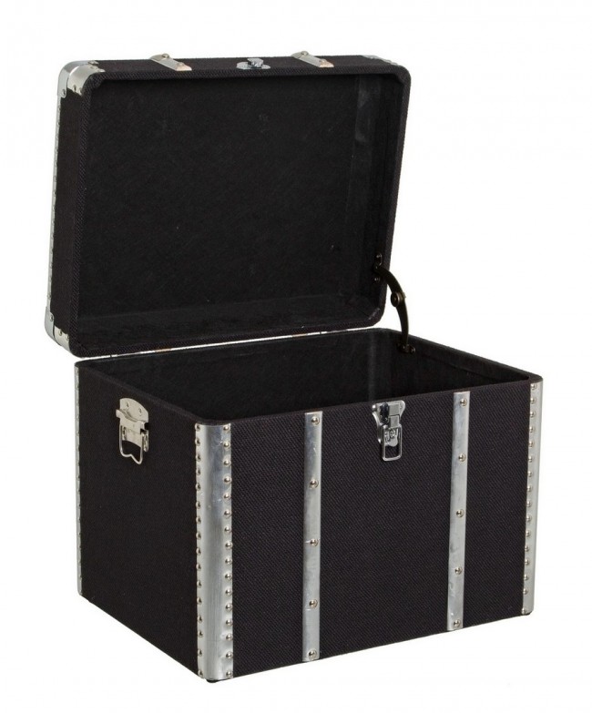 Set 3 bauli nero in legno stile atmosphere - Samnite