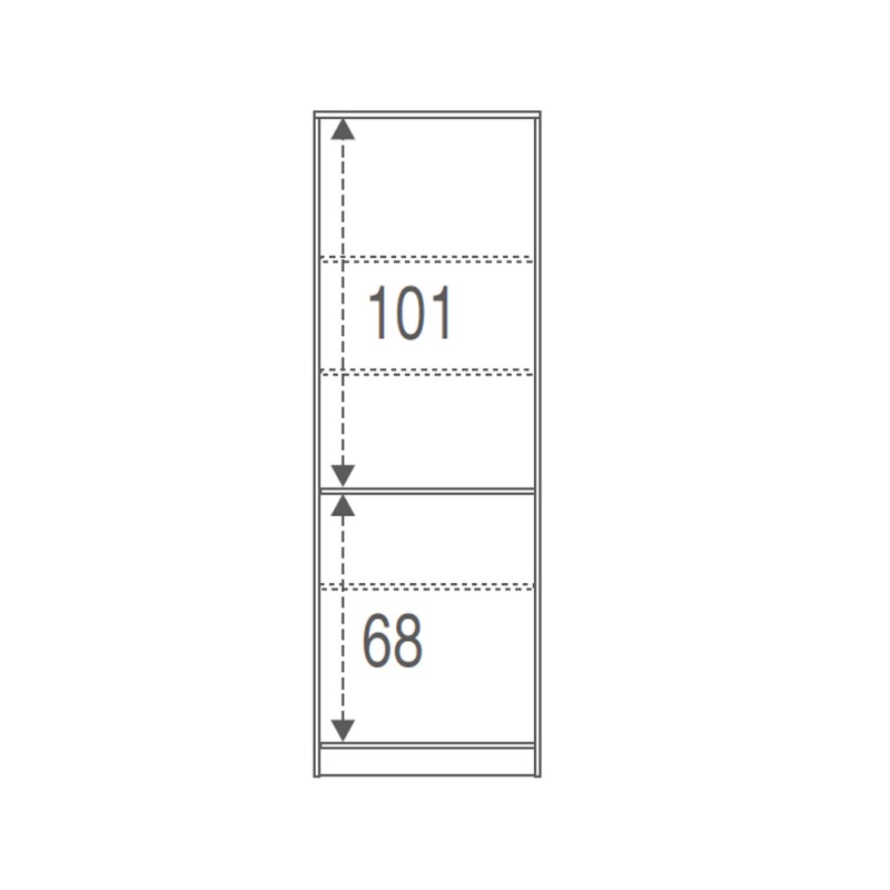Multipurpose wardrobe with two doors Eucalipto 62x34x h182 cm