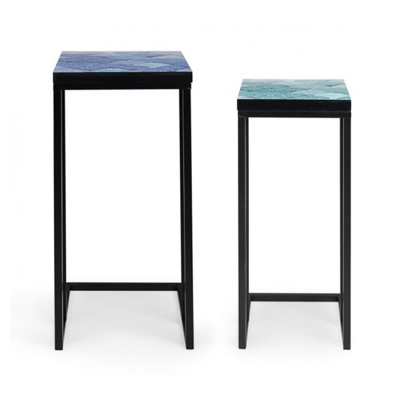 Set tavolini moderni arredo industrial pz 2 - Samnite