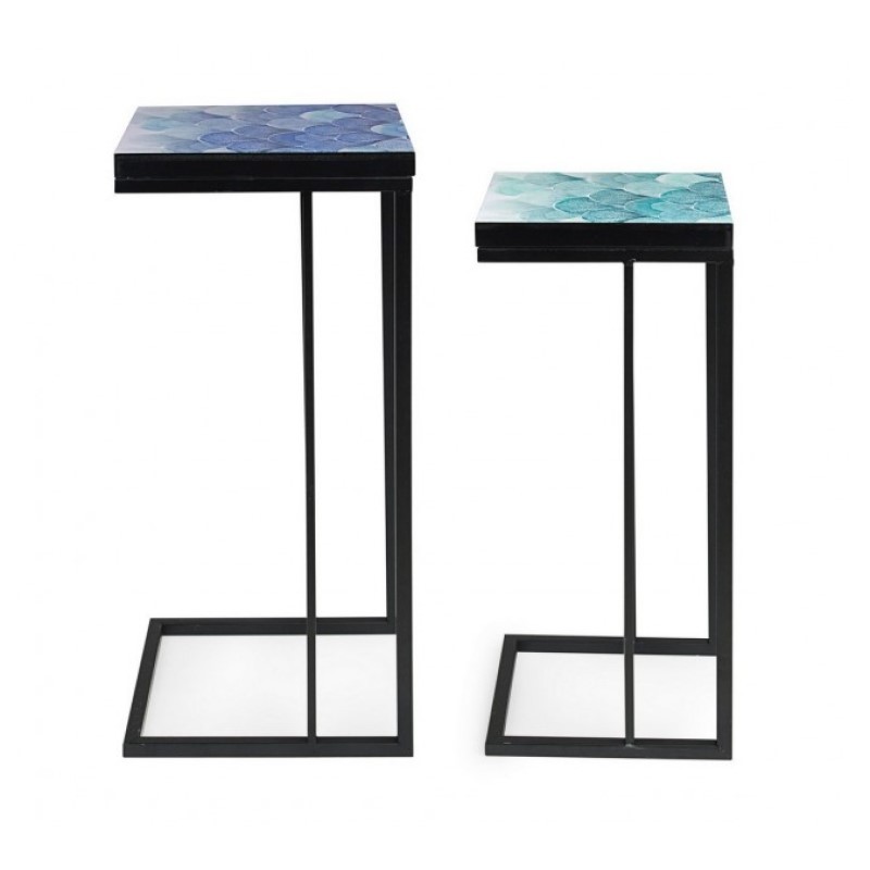 Set tavolini moderni arredo industrial pz 2 - Samnite