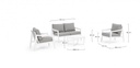 Set4 Salotto C-C Sirenus Bianco Yk11 - Samnite