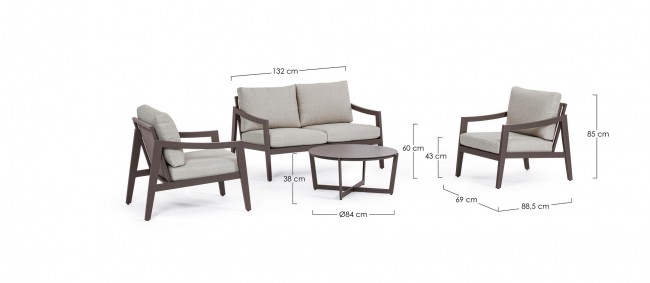 Set4 Salotto C-C Sirenus Coffee Yk14 - Samnite